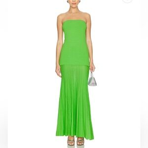 Line & Dot Arlo tube maxi dress in electric green